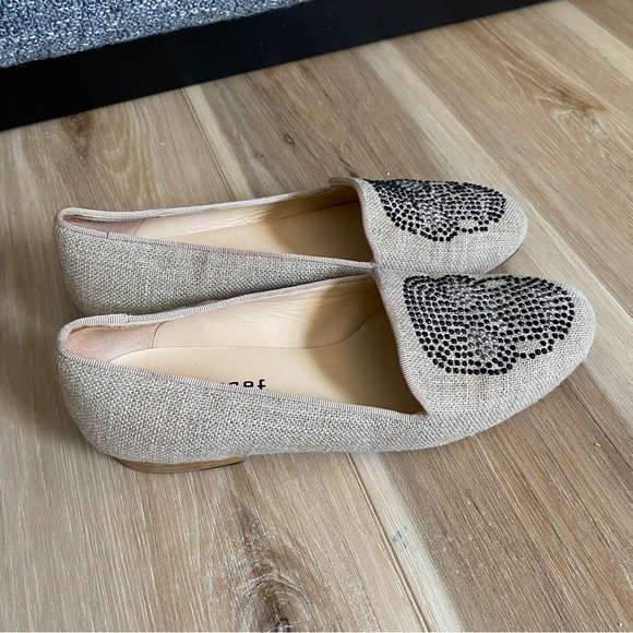 Jon Josef Womens Skulls Beige fabric Loafer Flats - Picture 6 of 6